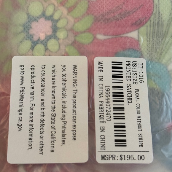 🌺 NWT! Trina Turk Floral Cloud Satchel Tote Bag - Picture 6 of 7